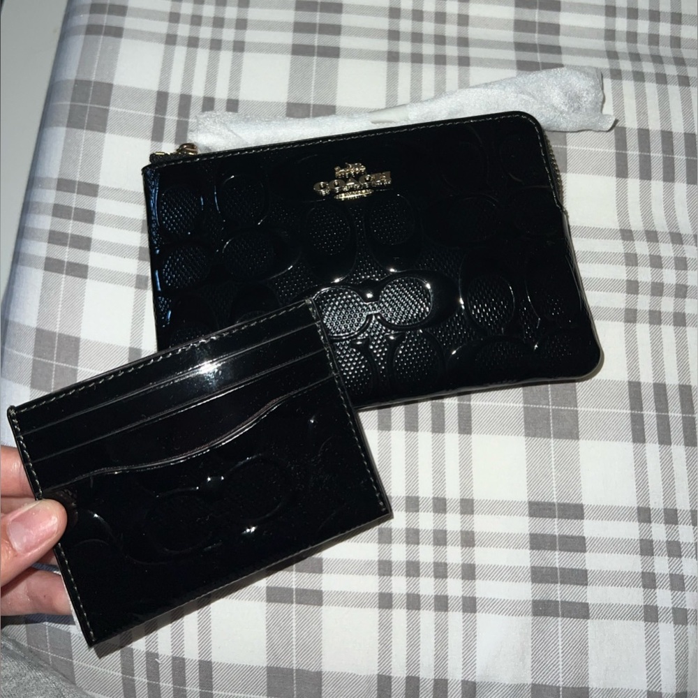 Coach Wristlet and Card Holder Set